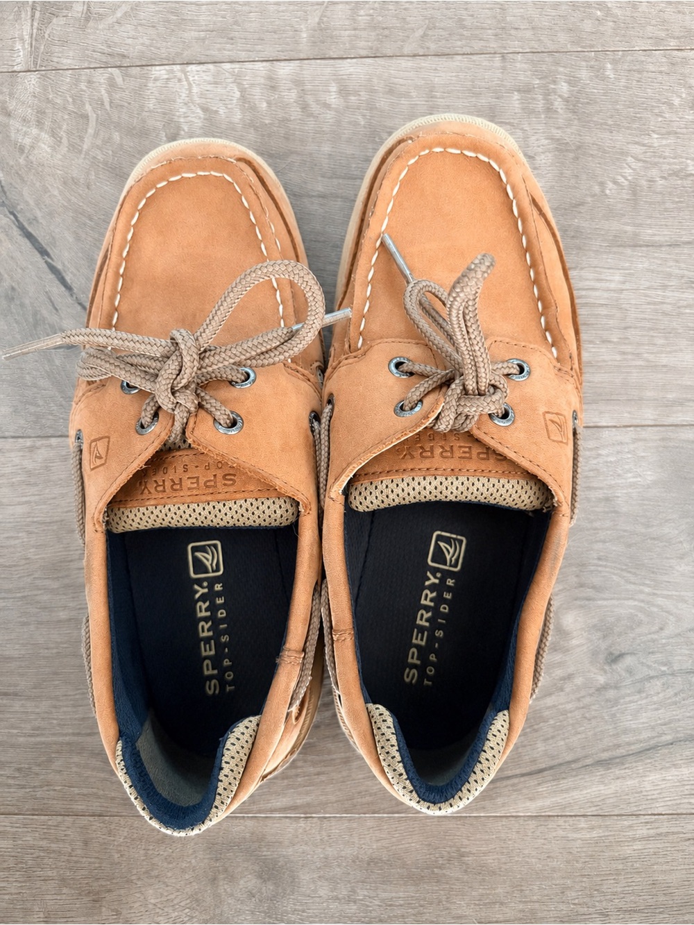 Sperry Kids Tan Boat Shoes - Classic Leather